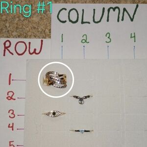 ⭐️Ring #1⭐️ 4.5 Size Rings. NWT. Silver colors, gold colors, faux diamonds.